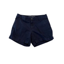 Banana Republic City Chino Shorts Navy Blue Size 0 Classic Preppy Summer