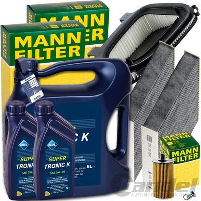 MANN INSPEKTIONSKIT+2x1L+1x5L ARAL 5W-30 MOTORÖL passend für BMW X3 F25 18d-30d