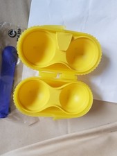 Tupperware "Zwei Dabei" Eierbehälter Für Zwei Eier Box Mit Salzfach Gelb Dose 