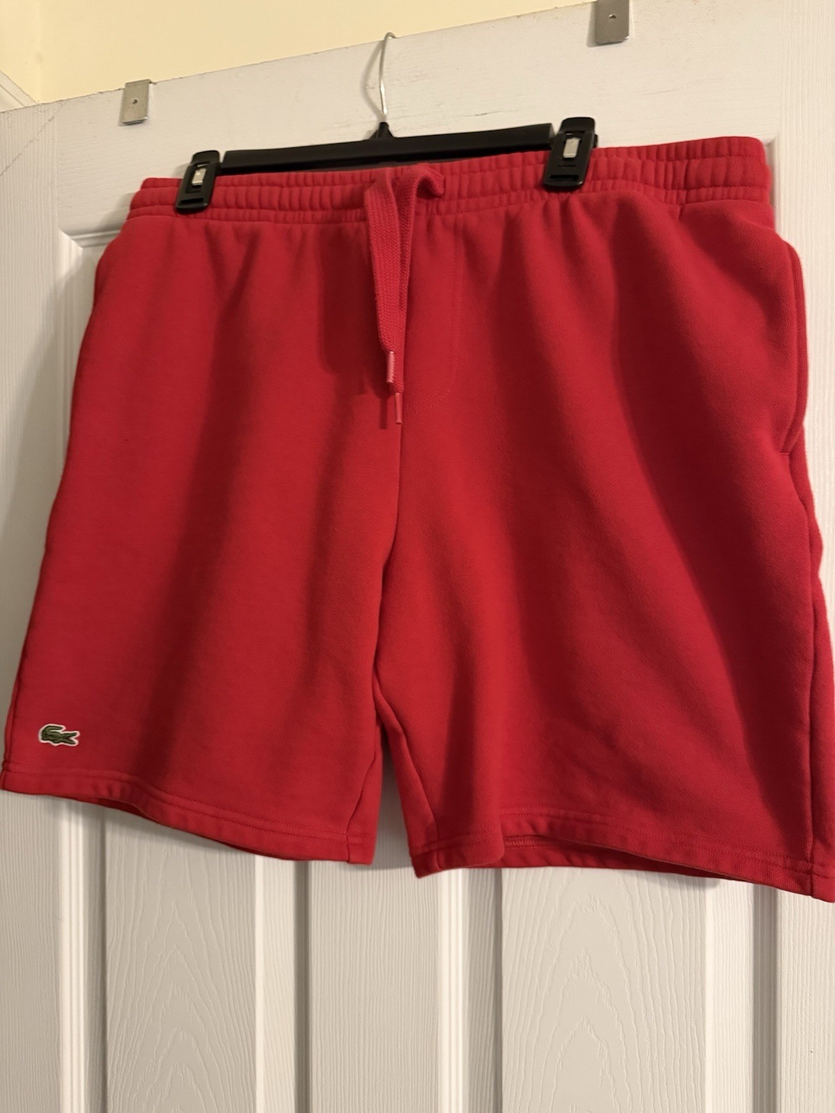 Lacoste Men's Sport Tennis Fleece Shorts Red, Size XL thumbnail 4