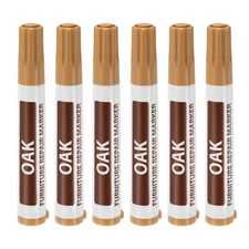 Furniture Repair Wood Markers, 6 Pcs Oak Touch Up Filler Sticks, Oil Based