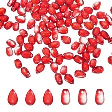 100pcs Glass Beads 6x9mm Teardrop Crystal Glass Beads Red