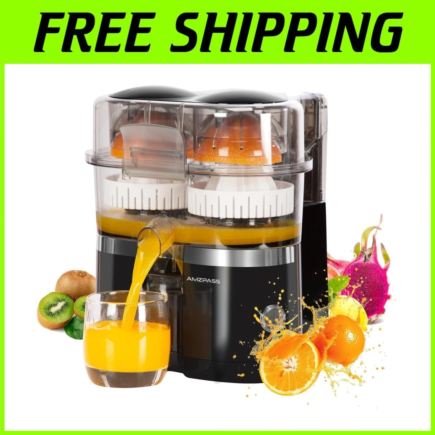 Electric Citrus Juicer, Dual-Head Lemon Squeezer