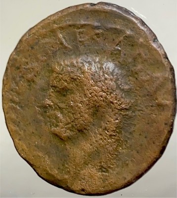 Roman Emperor Claudius Large Ancient Coin 41AD-50AD Minerva with Shield Genuine