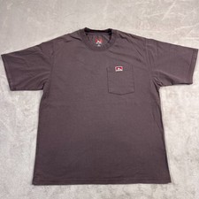 Ben Davis Shirt Mens Size Medium Gray Faded Wash Short Sleeve Pocket Tee Cotton