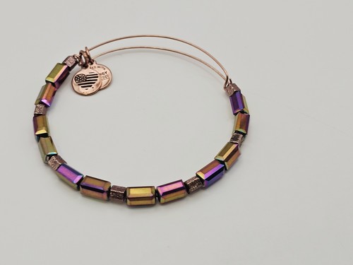 Alex & Ani "Aurora " Borealis Metallic Acrylic Golden Beaded Bracelet ✨️