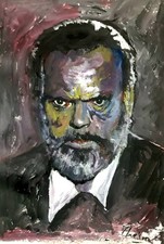 ORSON WELLES ! HOLLYWOOD ! MARCELO NEIRA ORIGINAL PAINTING w/COA !