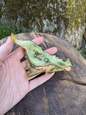 Green Bronze Dragon Head Flatback