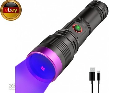 WINDFIRE UV Taschenlampe 365nm UV-Lampe, Aufladbar Schwarzlicht Taschenlampe,