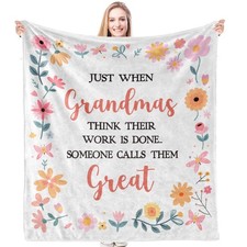 50x60 Inches Promoted to Great Grandma Blanket Baby Announcement Gifts