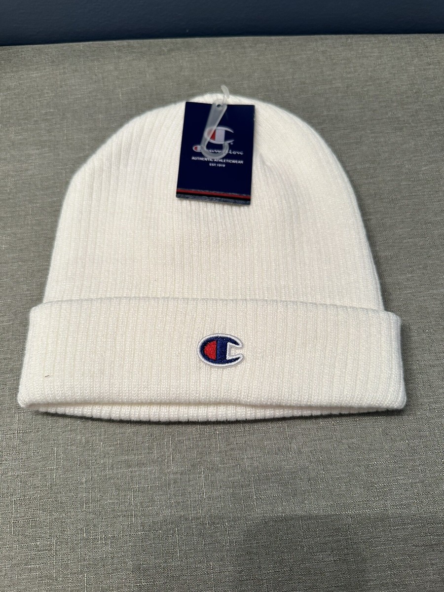 Beanie Cap Champion White Beanie Champion-Beanie Winter Hat One
