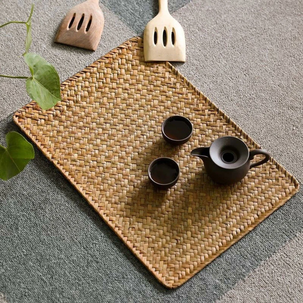 Lot De 8 Sets De Table + 6 Dessous De Verre - Champs De Fleurs - Panier Osier