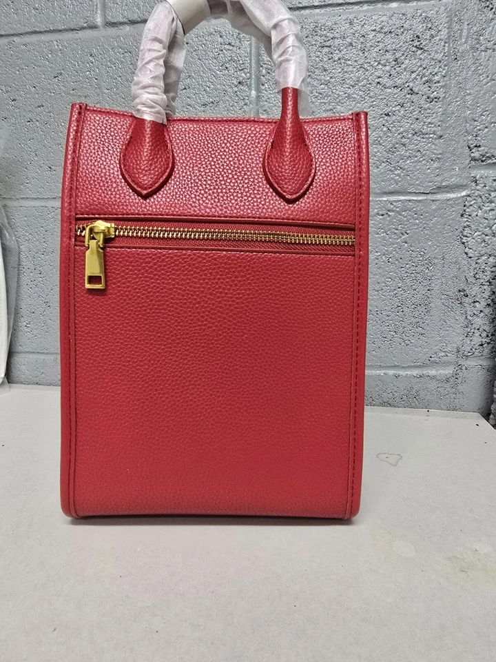 DELTA SIGMA THETA CROSSBODY BAG , DST RED CROSS BODY BAG WITH EMBOSS CREST, - Image 2 of 3