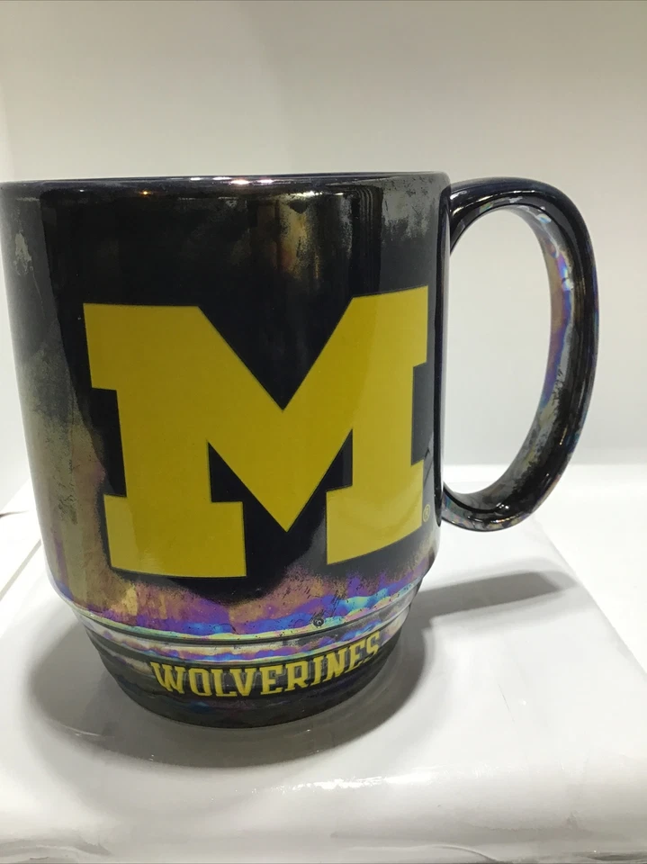 TAZA DE CAFÉ MICHIGAN WOLVERINS. TAZA DE CAFÉ UNIVERSIDAD MICHIGAN. Taza UM LOGO.B204 Foto 3 de 4