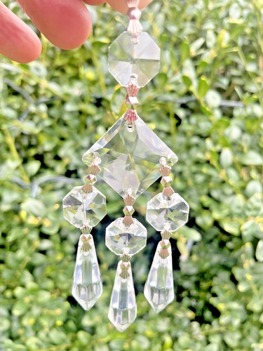 Vintage Style Clear Crystal Glass Drops Chandelier Sun Catcher Prisms - Picture 6 of 8