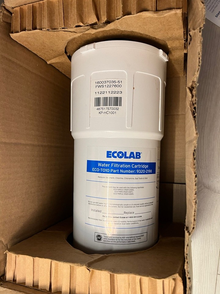 GENUINE ECOLAB TO10 OEM 93202198 HIGH CAPACITY WATER FILTER CARTRIDGE