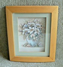 Rob Pohl Decoupage floral framed wall art picture 