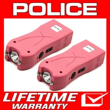 (2) POLICE Stun Gun Mini 398 PINK Self Defense - Wholesale Lot 2