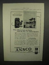 1923 Ansco No. 1 A Speedex Camera Ad - Turn Out Better