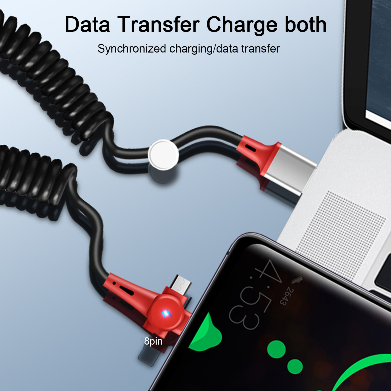 3-in-1 Self-Adaptive USB Charging Cable for Smartphones