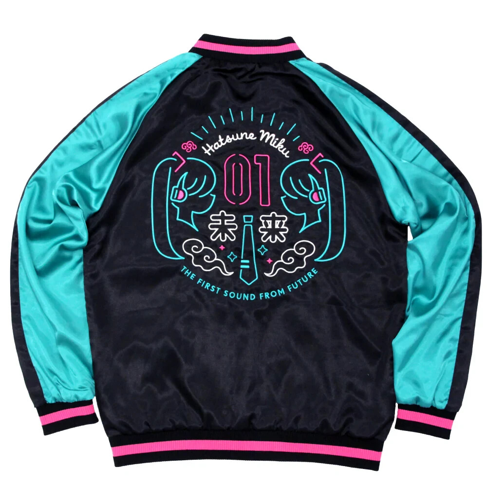 Vocaloid Hatsune Miku Satin Jacket Embroidery Sukajan Reversible