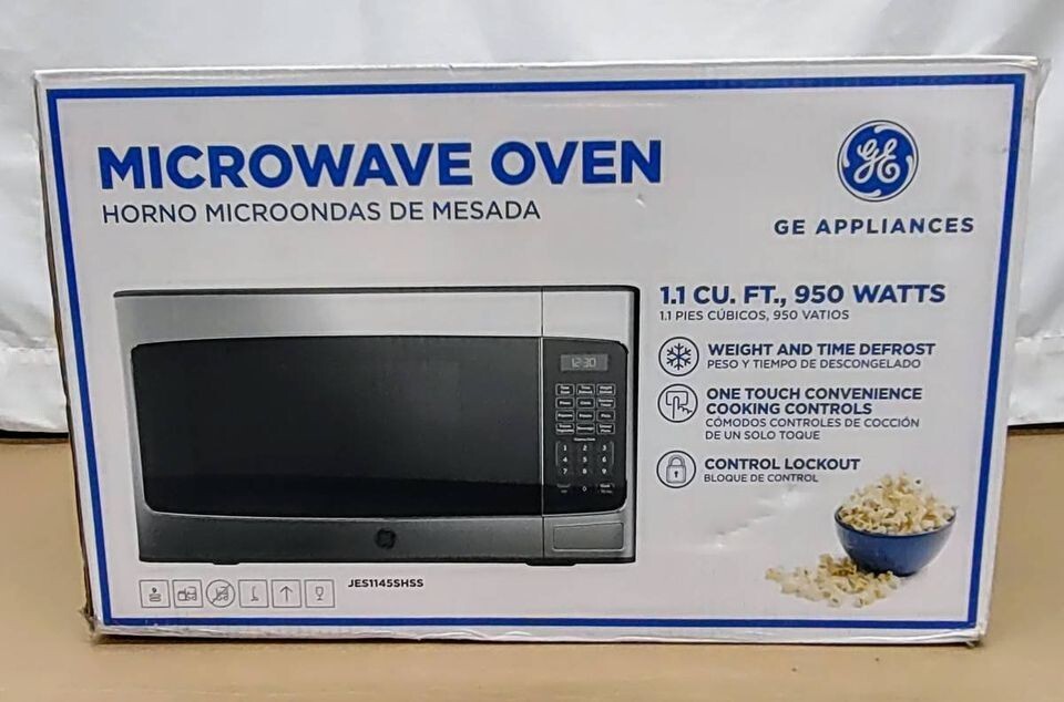 GE 1.1 cu. ft. Countertop Microwave in Stainless Steel New JES1145SHSS
