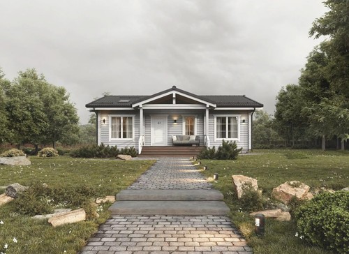 PREFAB LOG CABIN HOME KIT MODERN WOODEN 1195 ft² /111 m² - DISCOUNT CARD 3% off - Picture 2 of 23