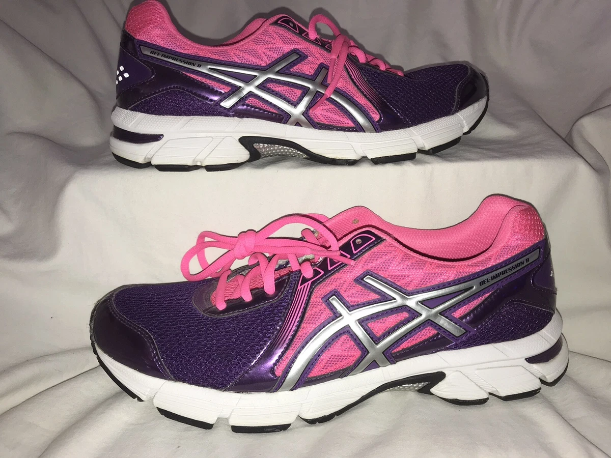 Asics Gel Impression 8 Purple Pink Womens Size 10.5 Worn 1 Time