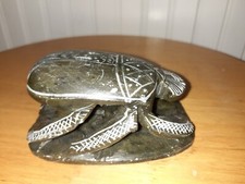 Vintage Egyptian Hand Carved Soapstone Scarab Beetle 1.7" tall x 3.5" x 2.5"
