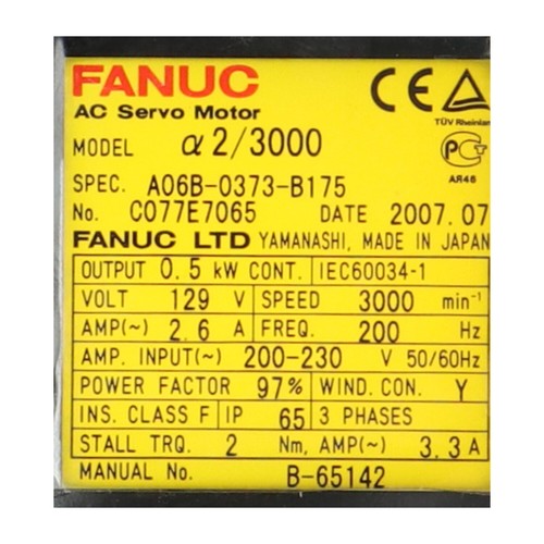 Fanuc A06B-0373-B175 AC Servo Motor Used UMP - Picture 2 of 8