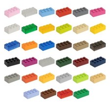 50 Klemmbausteine Bausteine 2x4 Noppen Kompatibel Basic Baustein Bricks Steine