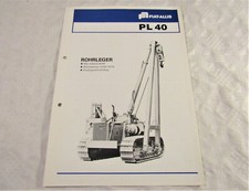 Brochure Fiat-Allis Fiatallis PL 40 posatubi da 150 CV del 1976 ca.