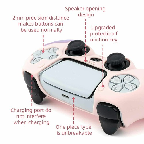 GeekShare Silicone Rubber Soft Skin Case Cover Grip For Playstation 5 Controller - Picture 5 of 27