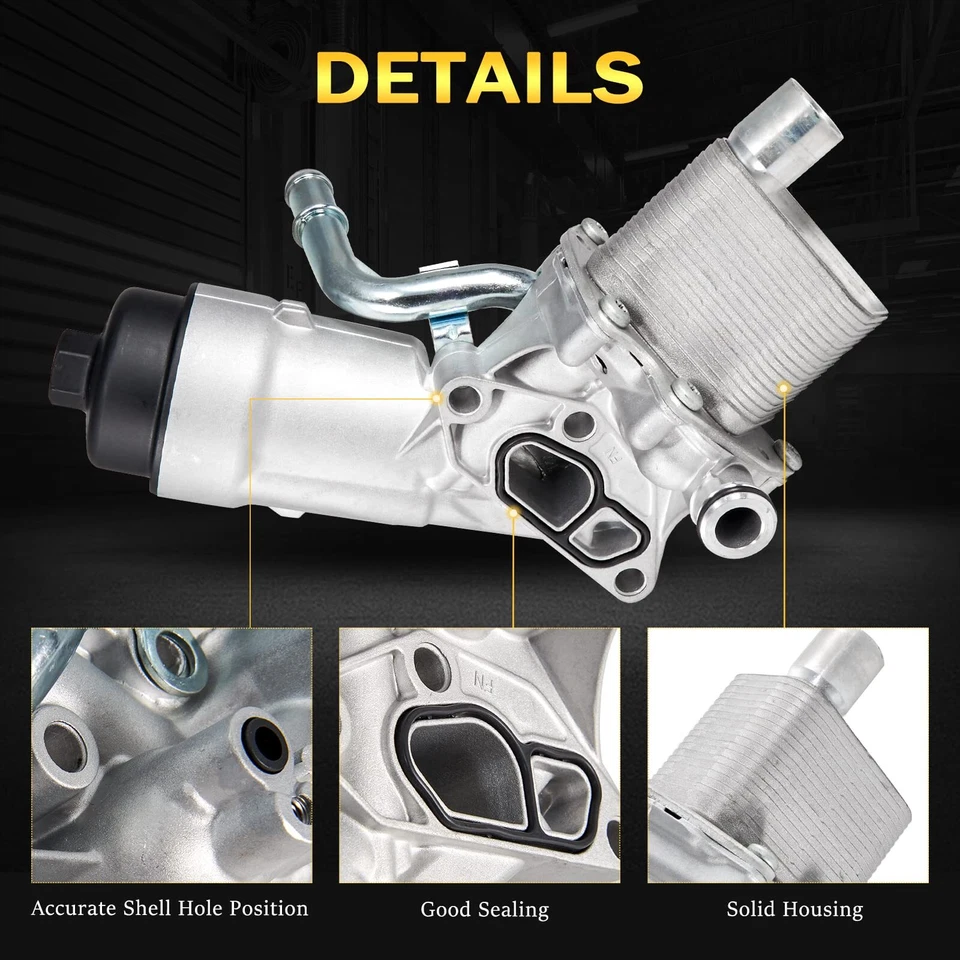 Conjunto de carcasa de filtro de enfriador de aceite para Chevy Cruze Sonic Trax Buick Encore 1,4 L Foto 2 de 4