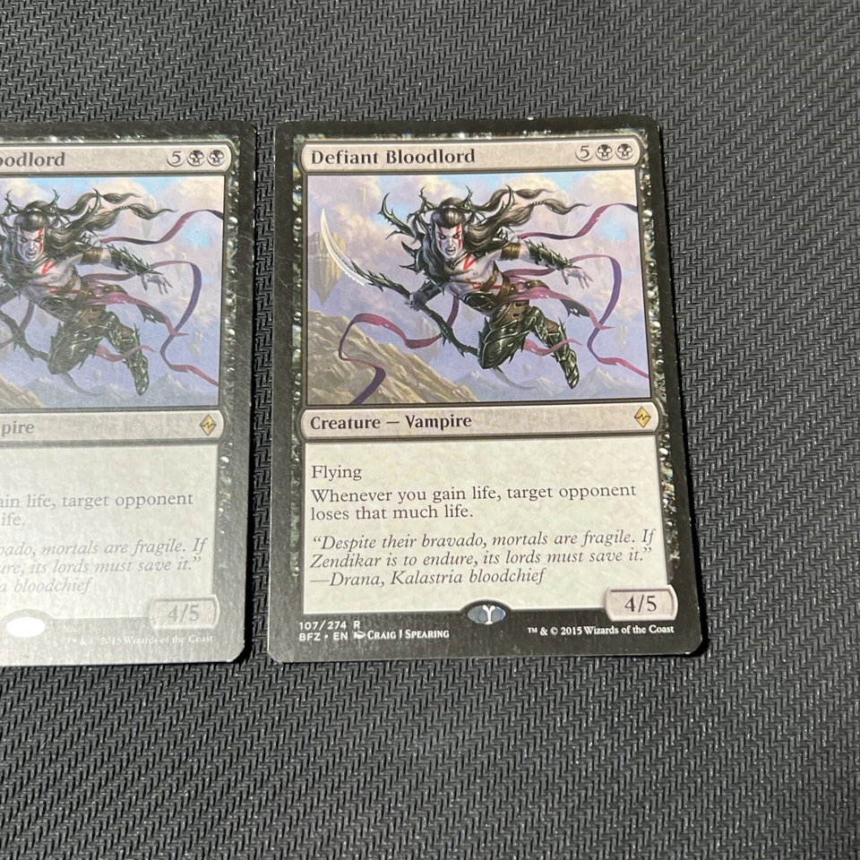 Defiant Bloodlord Magic The Gathering Mtg Rare Battle for Zendikar Card 2 - Image 3 of 4