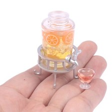 1set 1:12 Scale Dollhouse Miniature Fruit Wine Drink Bucket Kitchen Bar Party