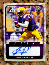 2021 Leaf Pro Set Power JOHN EMERY JR #BA-JEJ Purple Auto Rookie RC 4/25 JERSEY