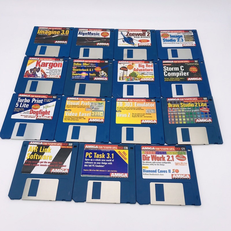Amiga Magazine Demo Bundle • Imagine 3.0 Image Studio 2.3 Quarterback 6.1 Etc