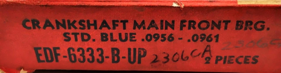 Cojinete de motor Mercury EDF-6333-B-UP (2306-CA) NOS Foto 4 de 4