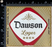 Dawson Lager Beer Label - PENNSYLVANIA