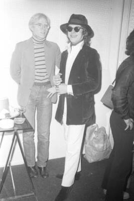 Artist Andy Warhol friend attending the Yves St Laurent Rive Gauch- Old Photo