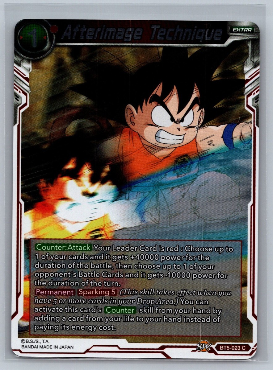 Dragon Ball Super Card Game Afterimage Technique #BT5-023 Foil DBZ