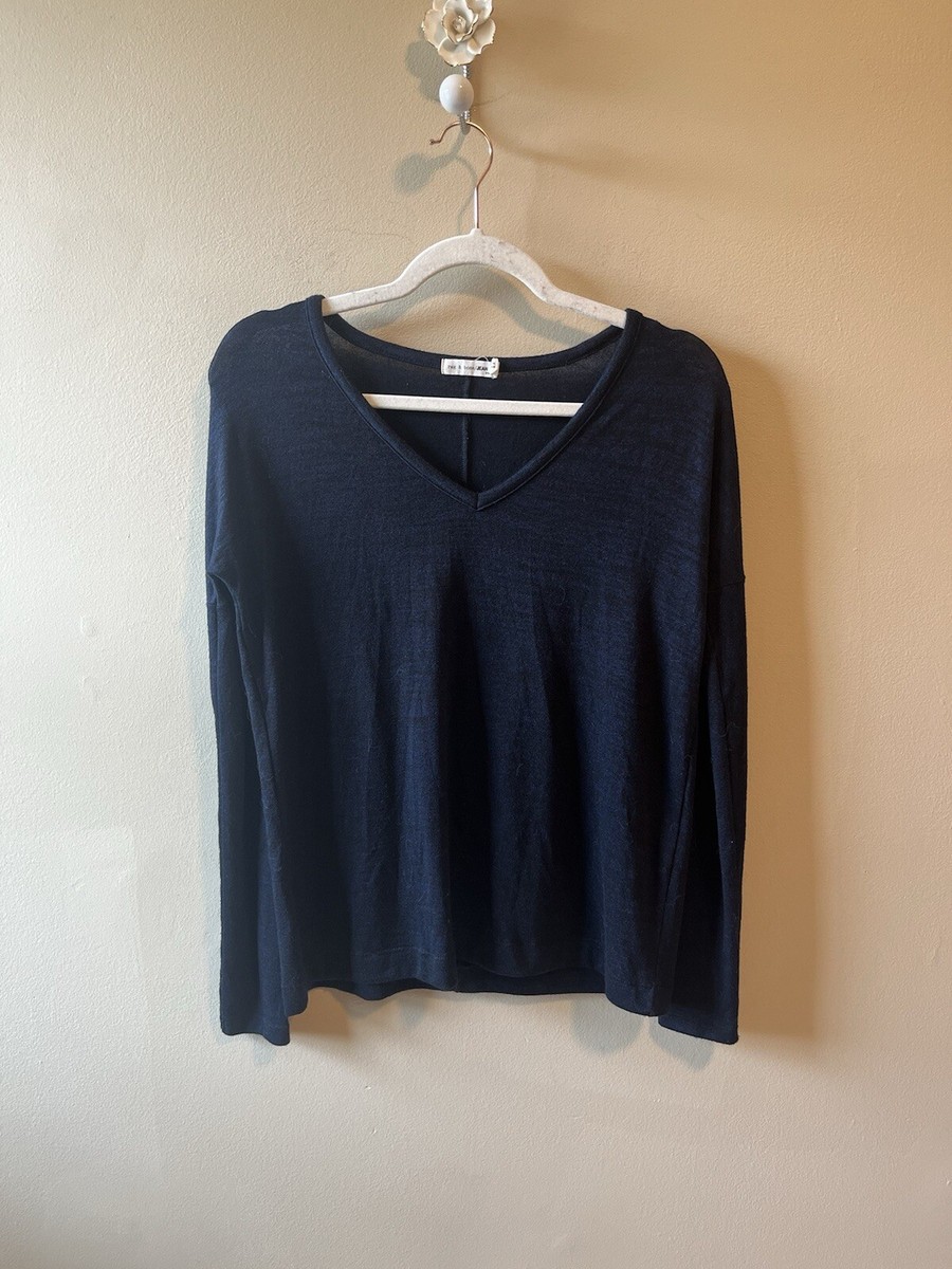 Katie PUNKY PUNKY v neck knit トップス　ホワイト Womens Knit Sweater Deep V-Neck Knit Pullover Knit Chunky