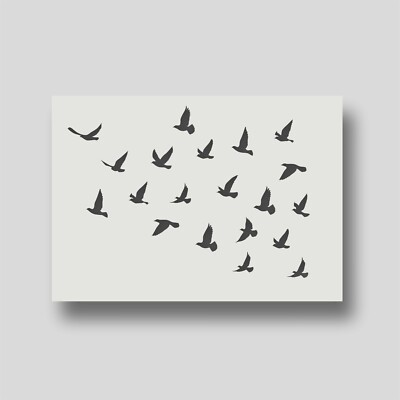 Fliegender Vogel Schablonen - Wiederverwendbare Dekoschablonen für Wandbilder, Wohndeko.