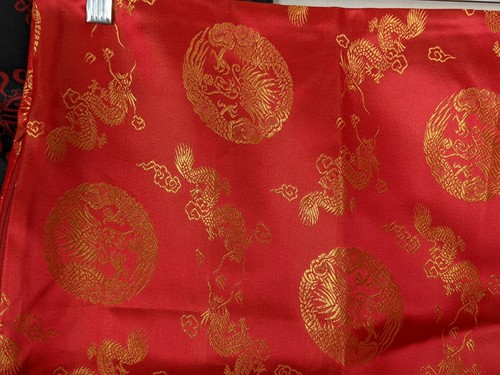 Chinese red dragon and black geometry design square 8 pillowcases 16 x16 - Picture 6 of 8