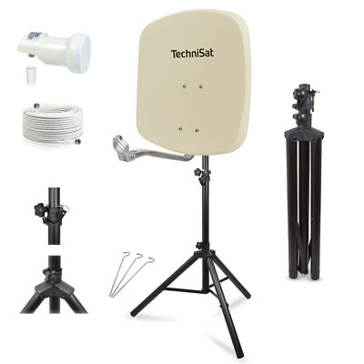 TechniSat 45 Digidish Schüssel + Opticum LNB + Stativ ALU Camping Sat Anlage b