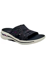 Skechers GOwalk Flex Arch Fit Vegan Washable Slide Sandals Sweet Black
