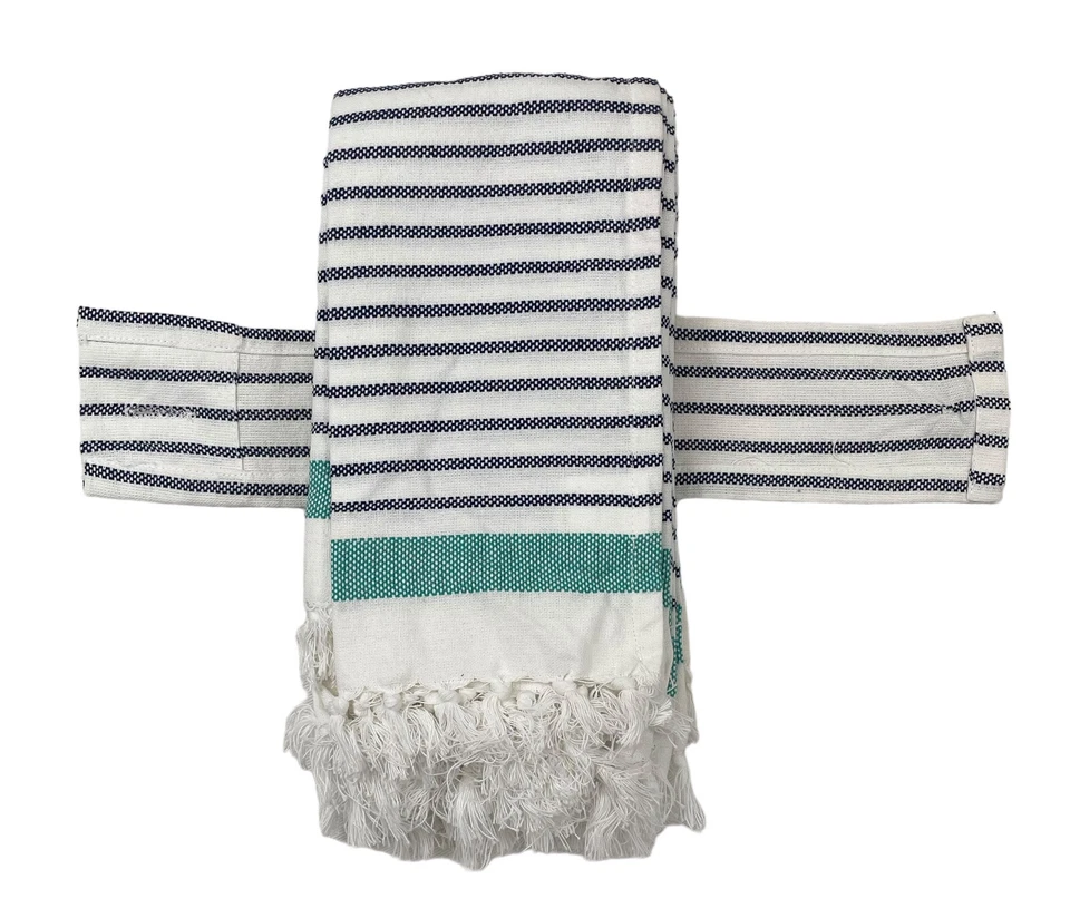 NWT Threshold Cloth Napkins 100% Cotton Blue and White Striped 20"x20” Set of 4 - Image 3 of 4