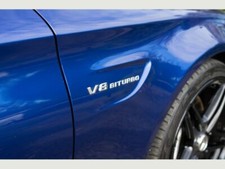 2 X MERCEDES V8 BITURBO CHROME BADGE/EMBLEM SIDE C63 E63 S63 ML63 AMG G63