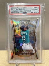 🔥2020 Panini Select Julio Rodriguez Phenoms-Die Cut-Holo PSA 10 POP 1 🔥